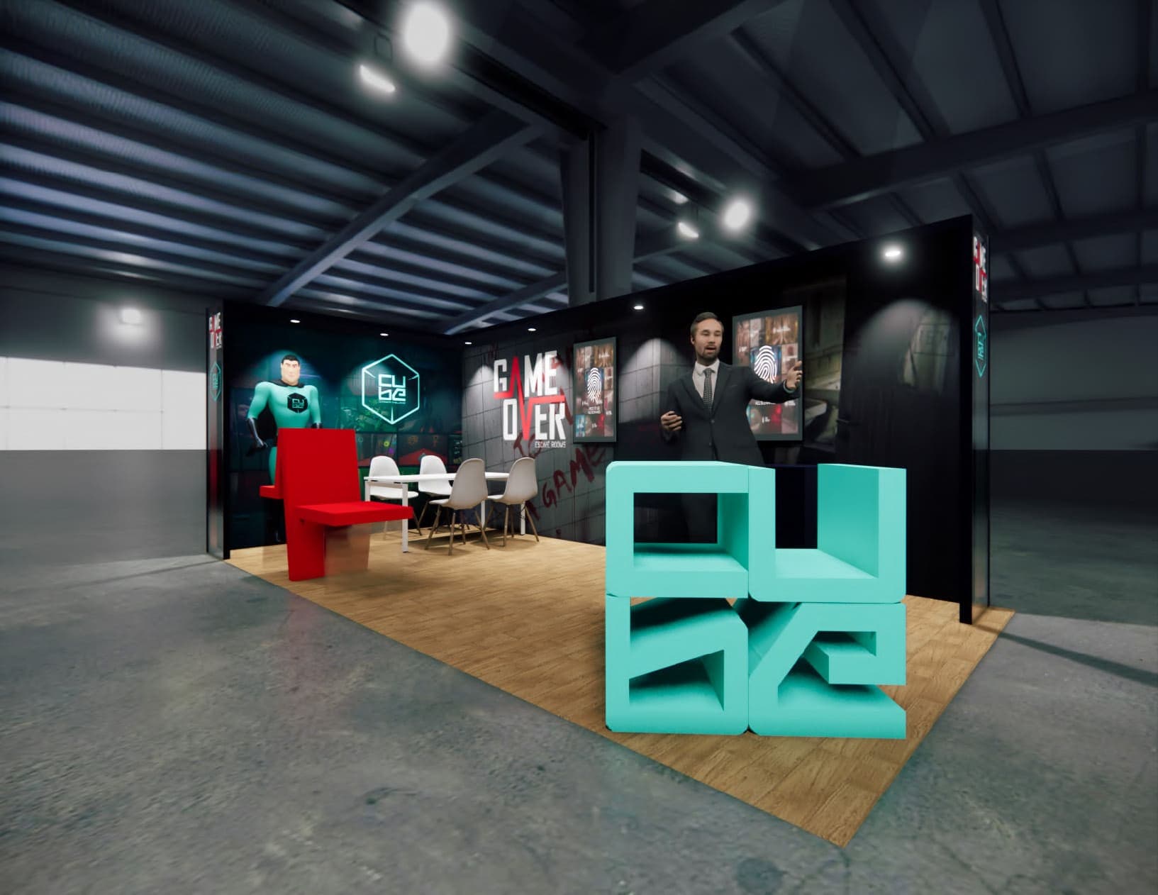 ISSA trade show booth - expo trade show display rental