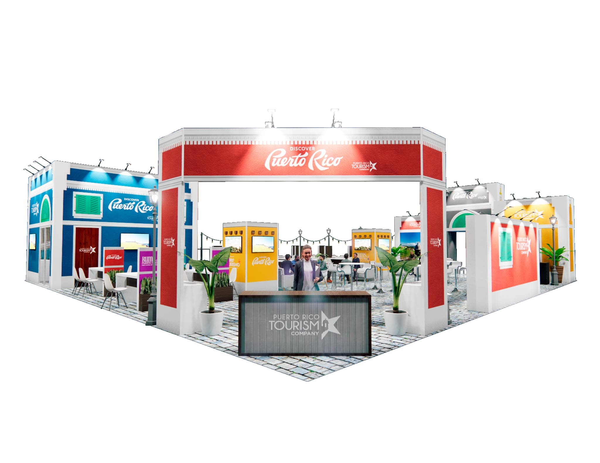 60 x 60 Trade Show Double Deck Stand Rental