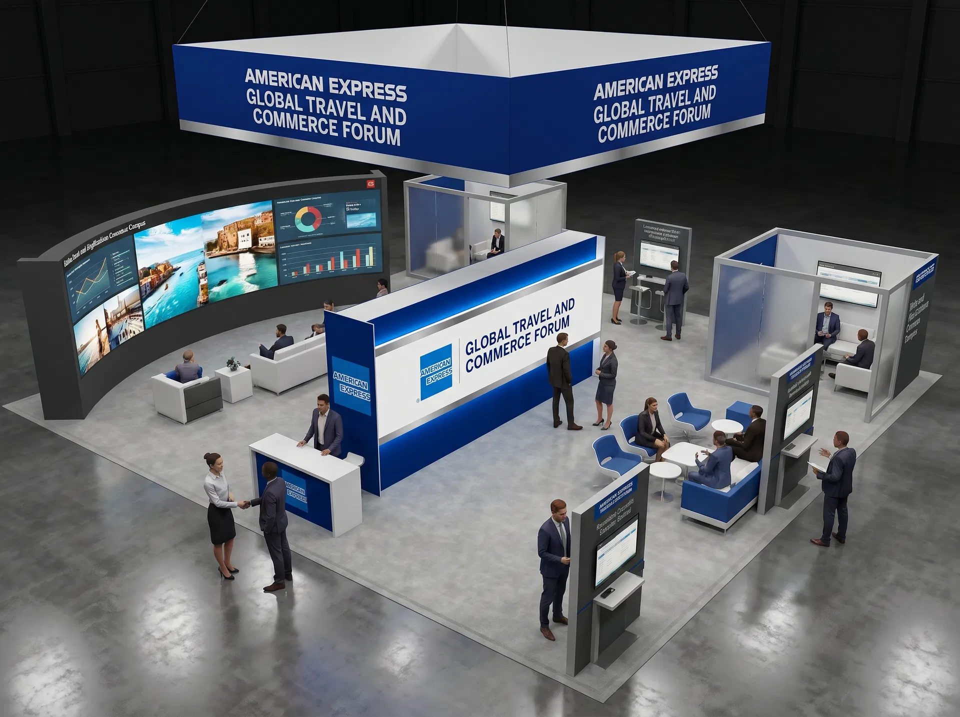 50 x 50 Florida Trade Show Exhibit Rental 09