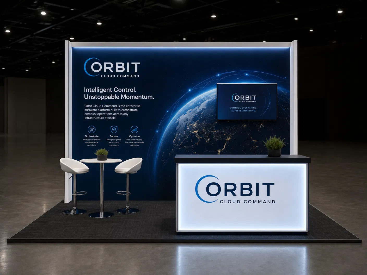 10 x 10 Florida Trade Show Exhibit Rental 12