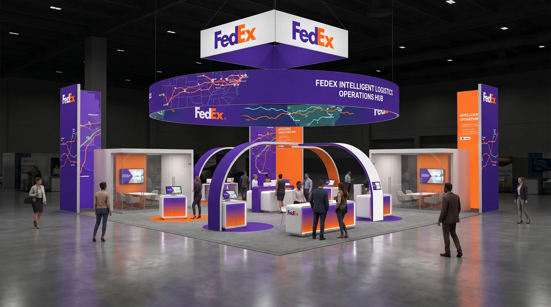 50 x 50 Fort Lauderdale Trade Show Exhibit Rental 06