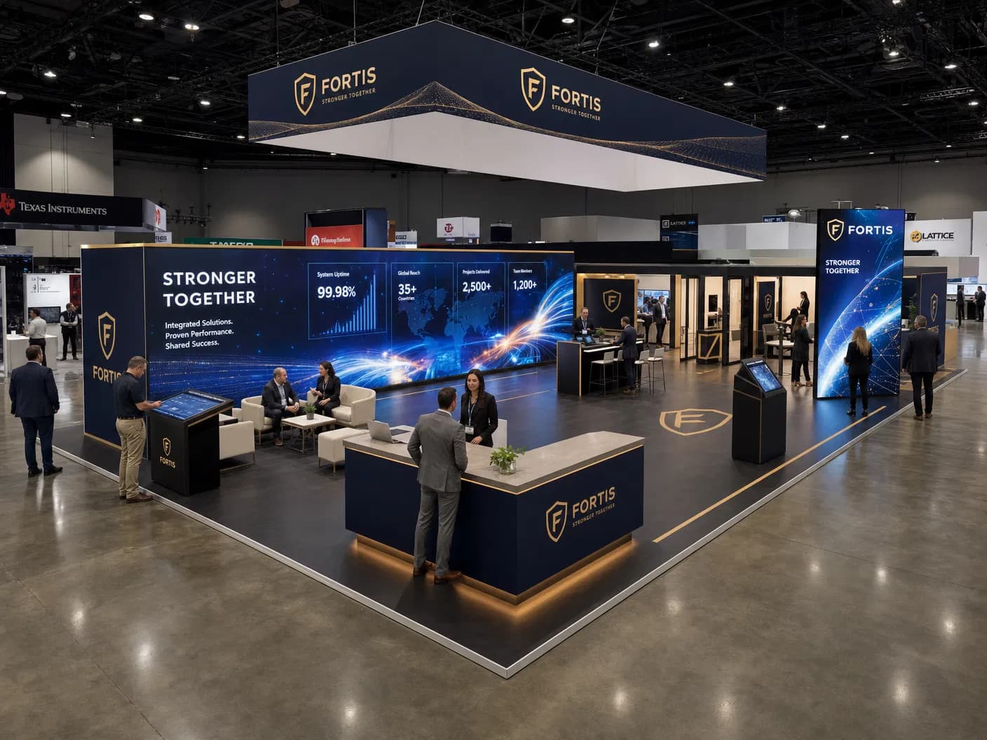 50 x 50 Orlando Expo Booth Rental Rental 01