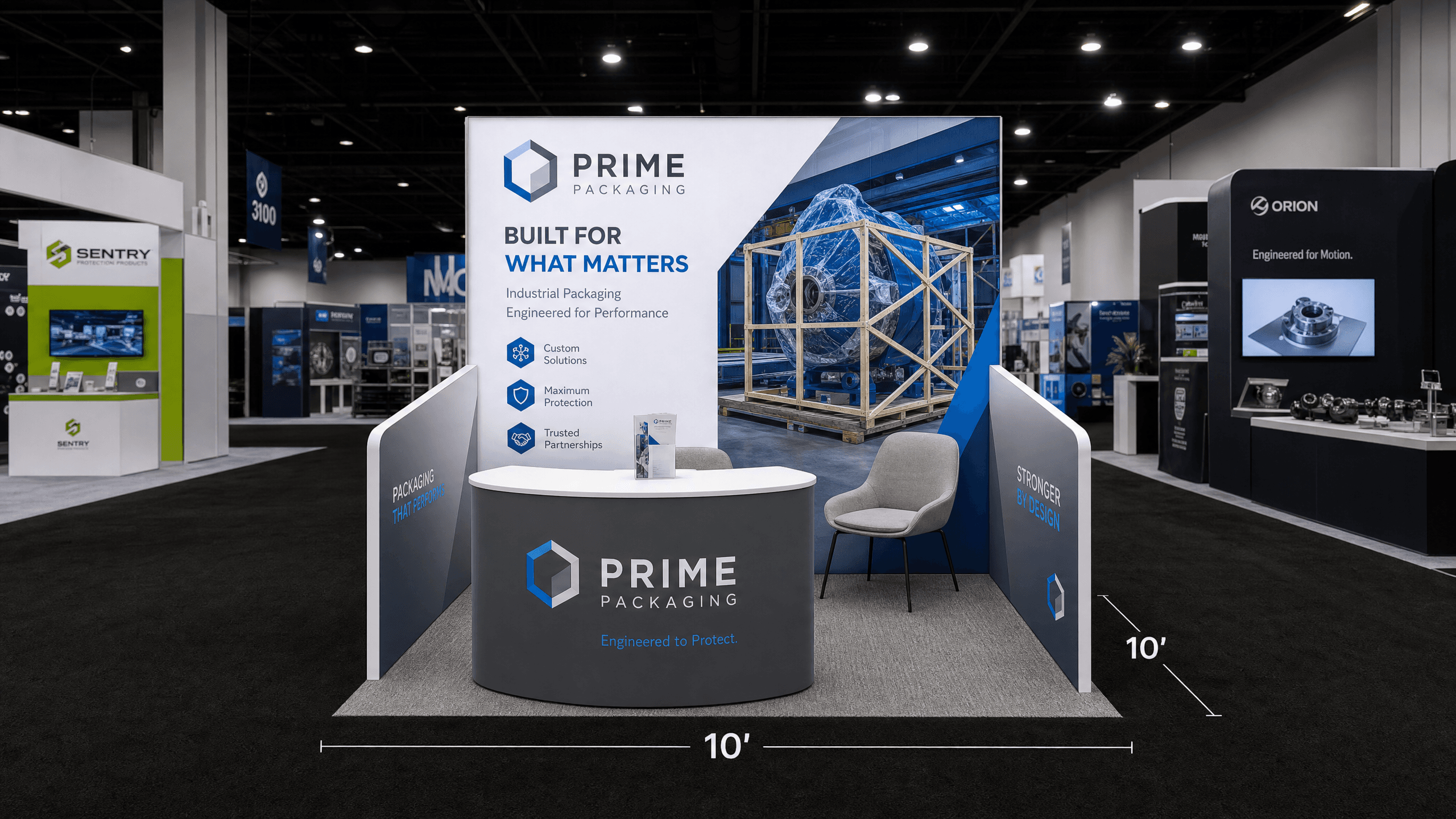 CONEXPO-CON/AGG 10x10 LED Video Wall Exhibit – Construction Companies