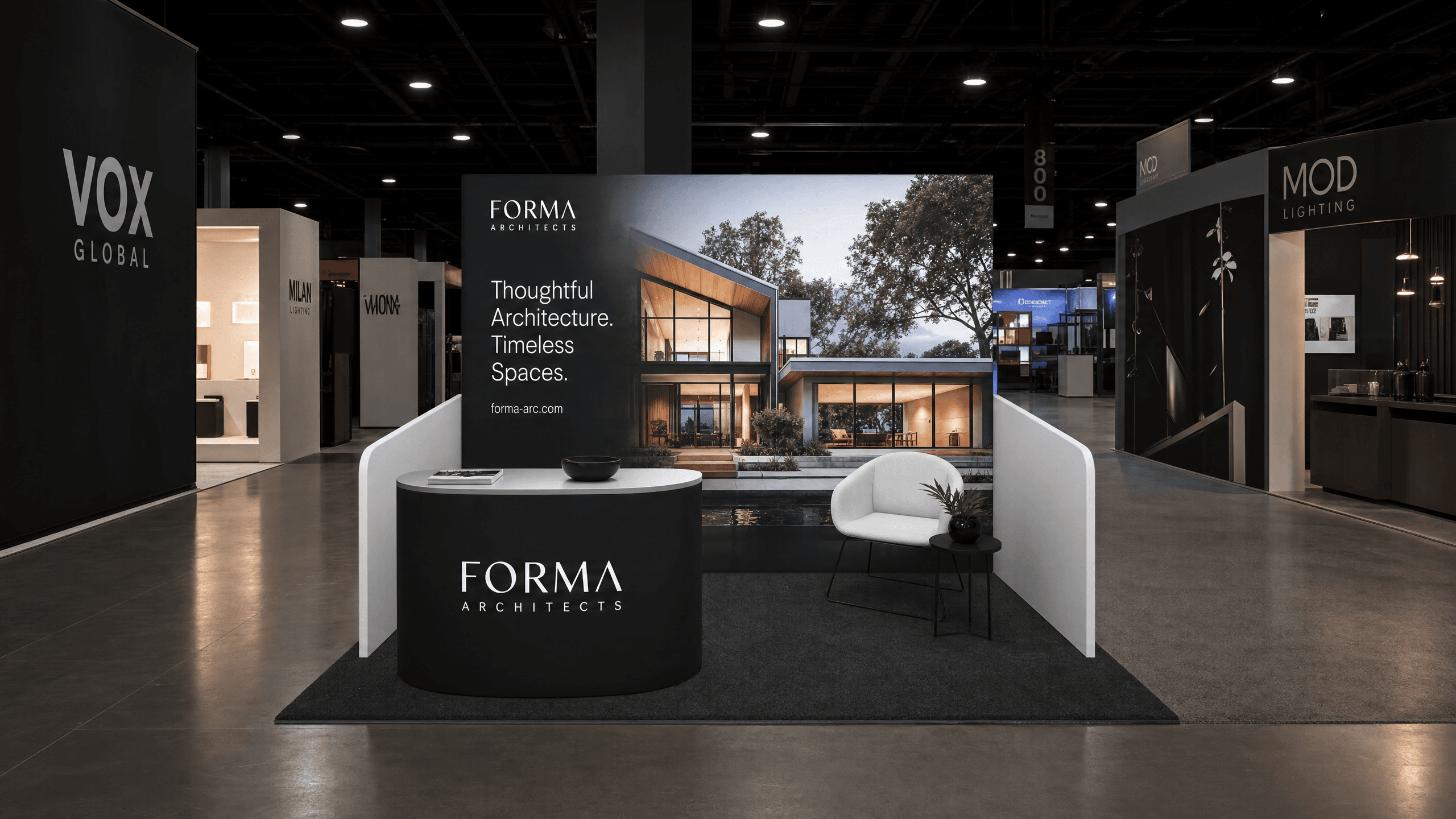 NBAA-BACE 10x10 LED Video Wall Exhibit – Aerospace Companies