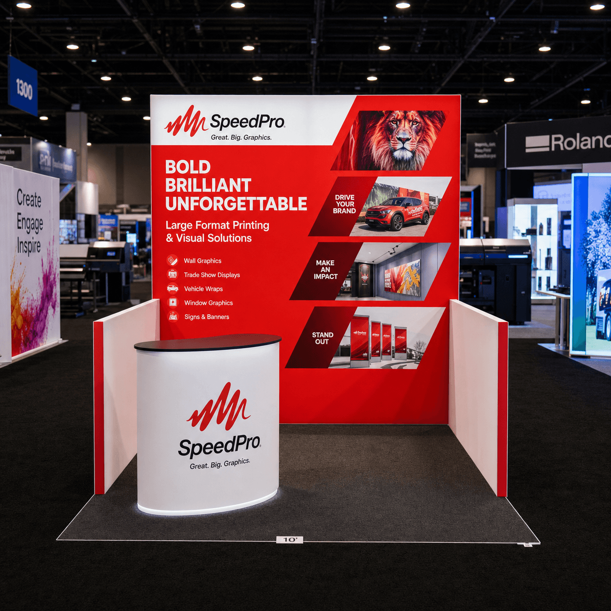 PRINTING United 10x10 LED Video Wall Exhibit for Print Industry