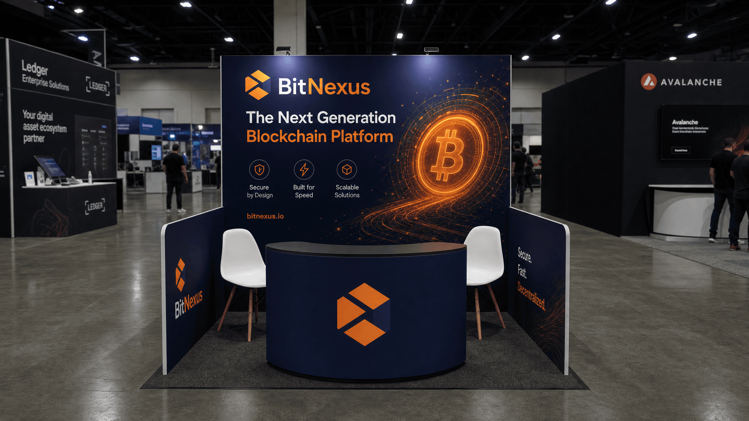 Token2049 10x10 LED Trade Show Exhibit – Blockchain Startups