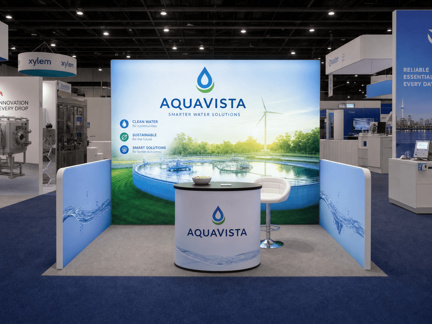 WEFTEC 10x10 LED Wall Exhibit for Water Technology