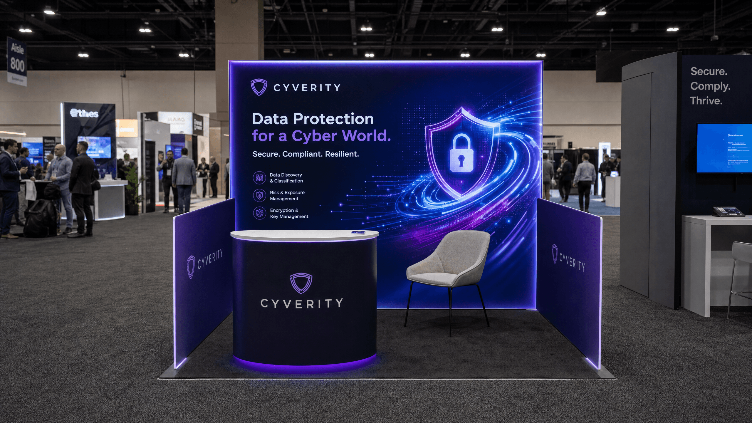 RSA Conference Immersive LED Exhibit – 10x10 Cybersecurity Firms
