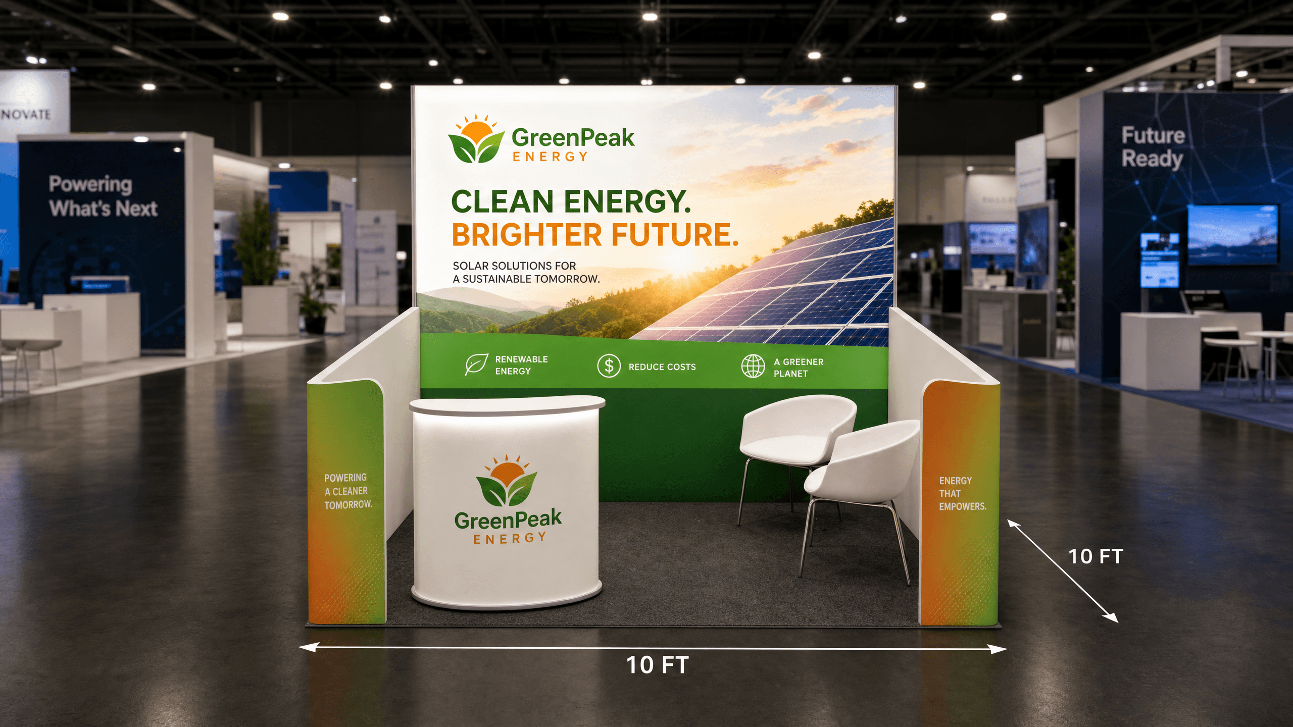 10x10 LED Screen Exhibit for Intersolar Solar Companies