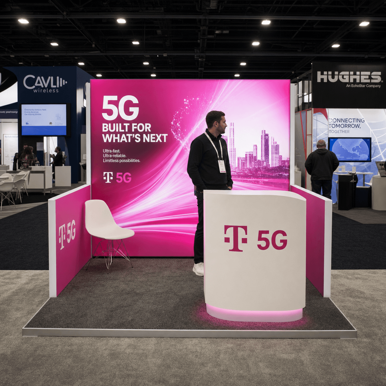 CES 10x10 LED Exhibit for Telecom Brands