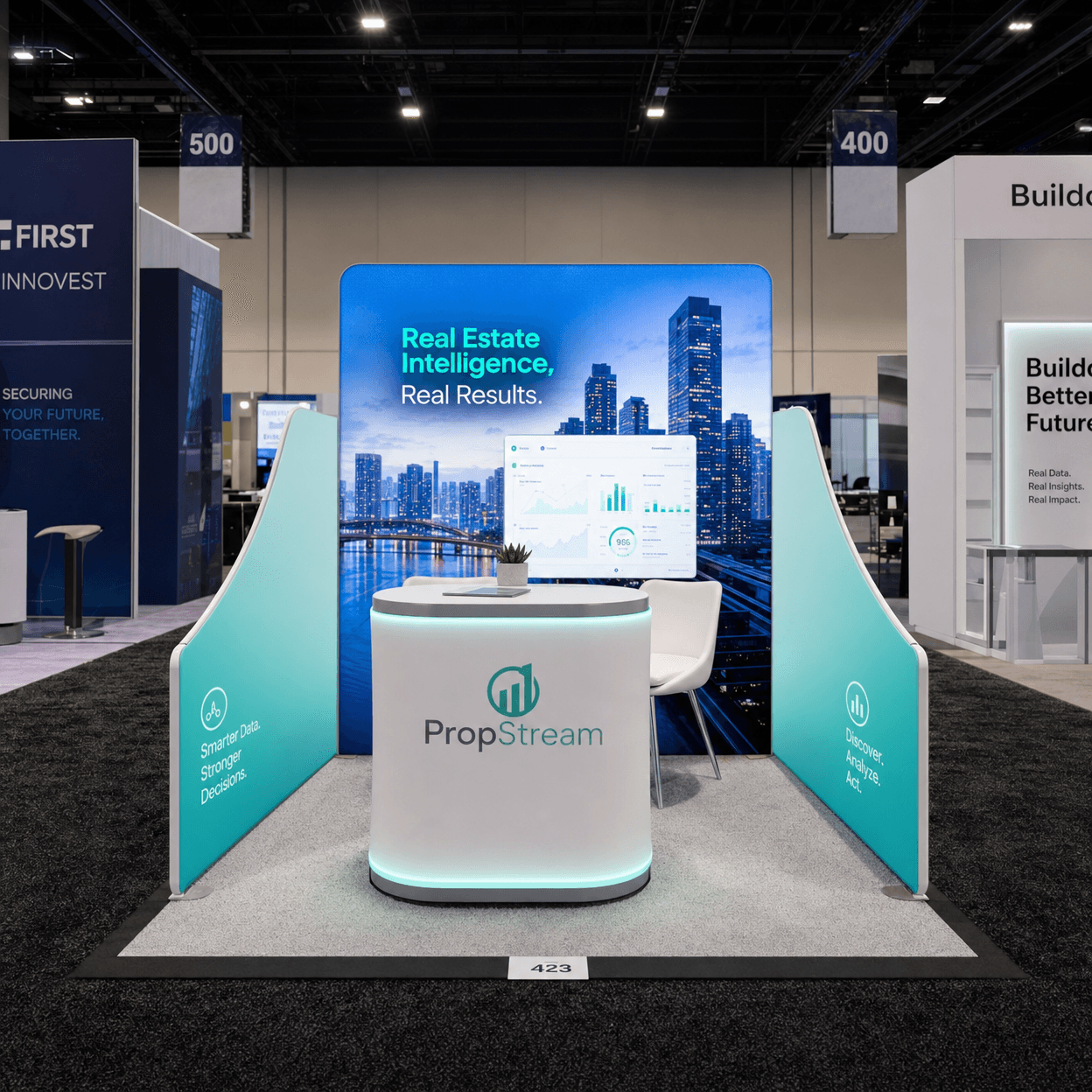 10x10 LED Exhibit for CRE Tech Real Estate Tech