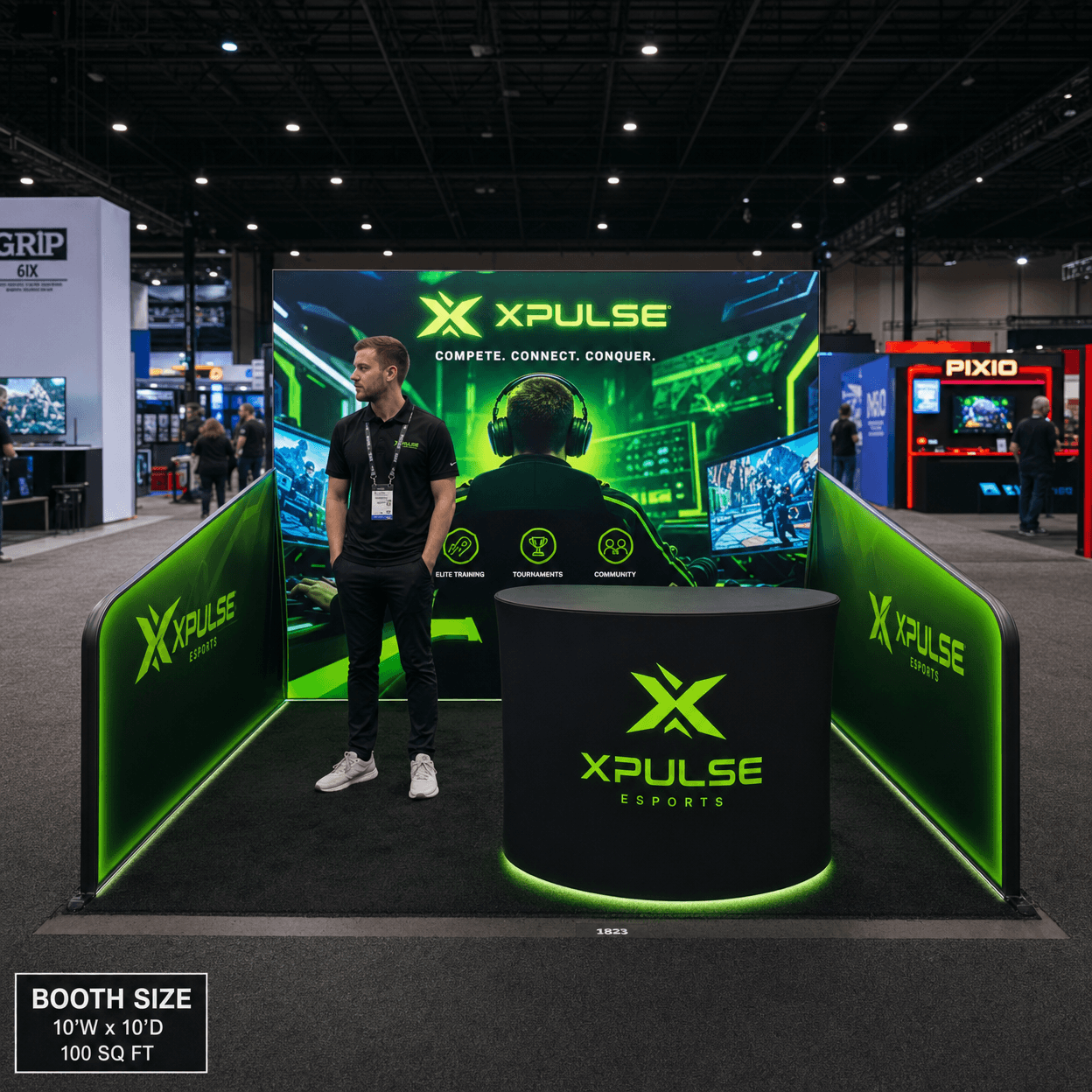 10x20 LED Trade Show Exhibit for Surf Expo Sports Brands