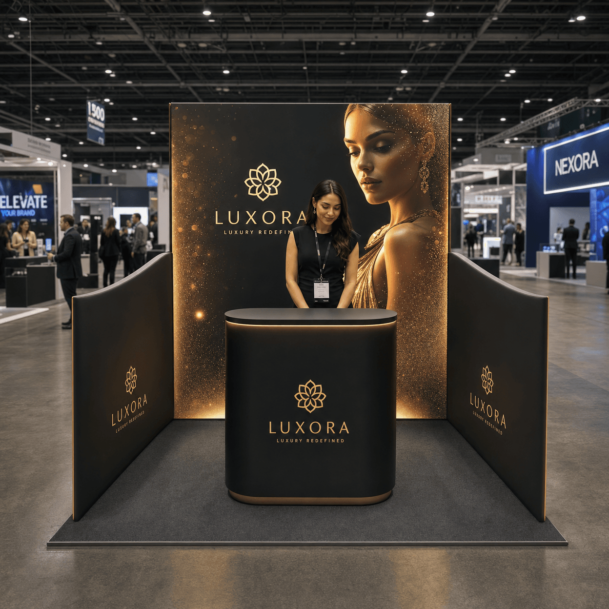 Luxury 10x10 LED Wall Exhibit – Jewelry Brands