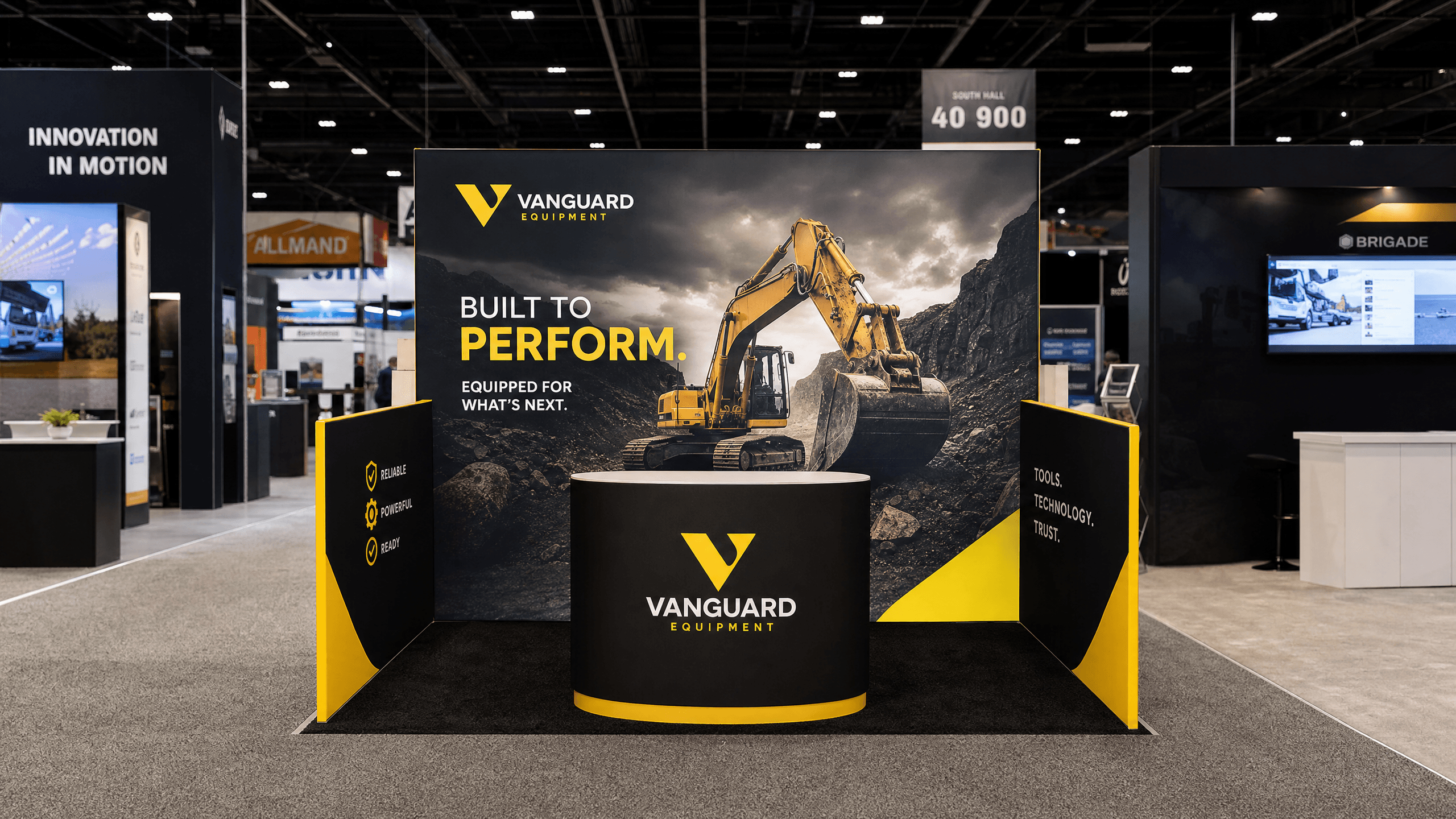 10x10 LED Exhibit Rental for World of Concrete Las Vegas