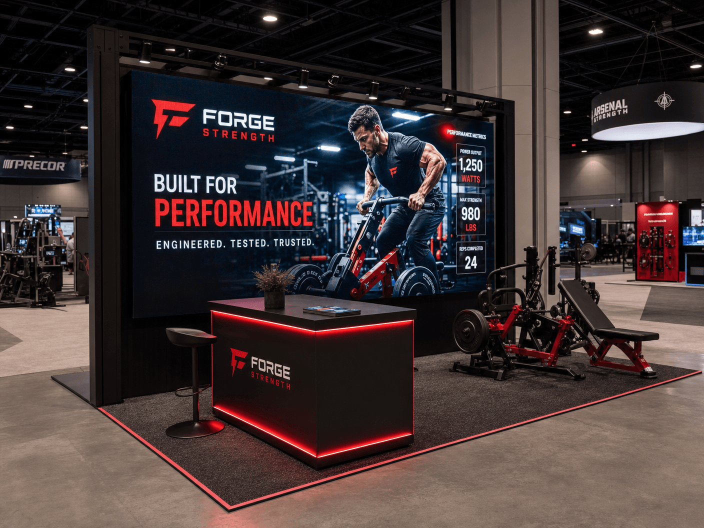 10x10 LED Trade Show Exhibit for InfoComm in Orlando