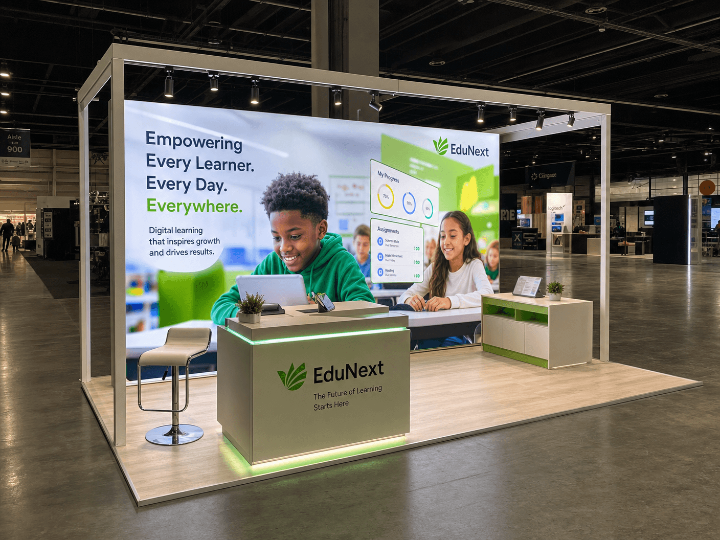 FETC 10x20 Interactive LED Exhibit for Education Tech