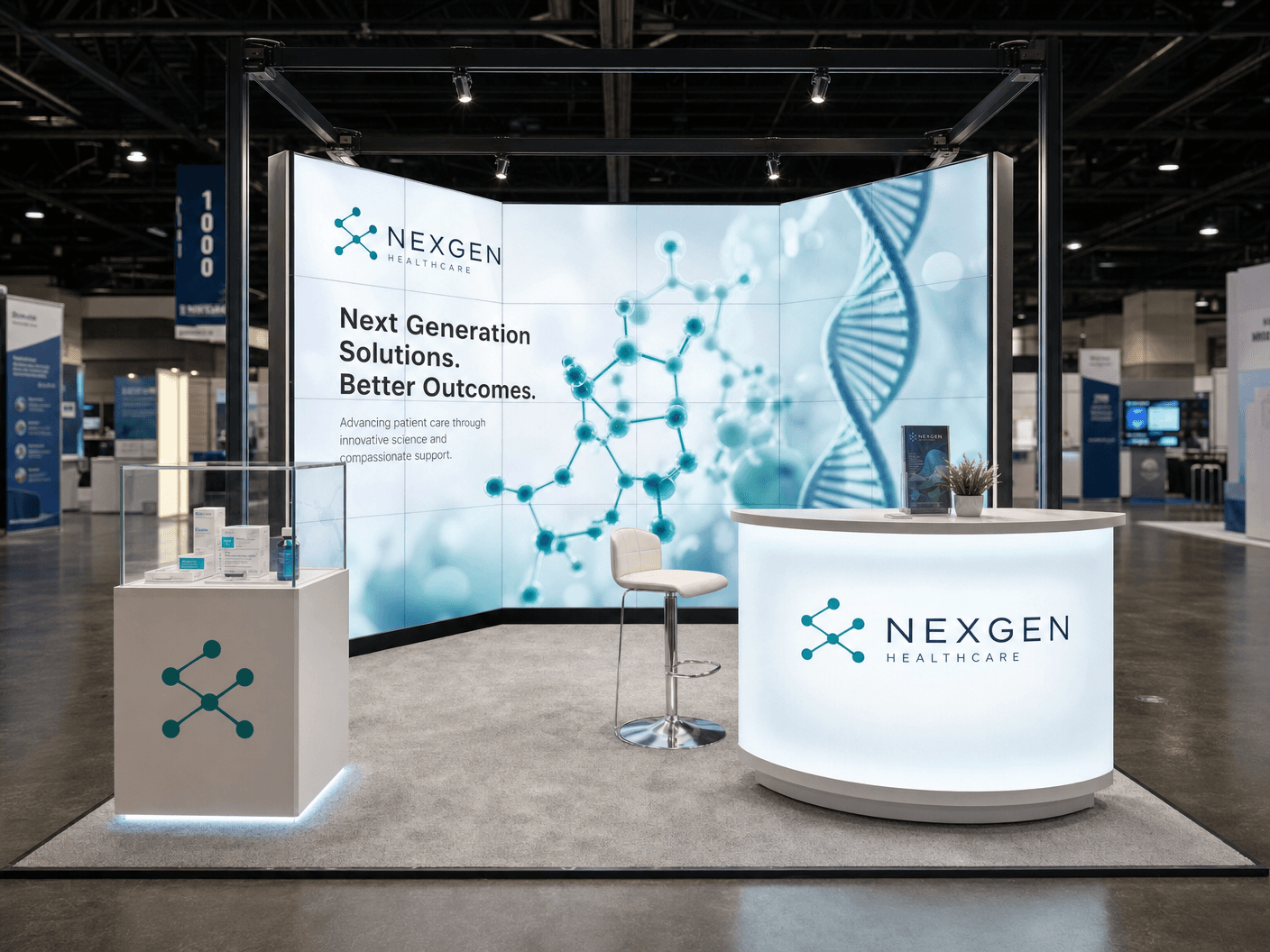 10x10 LED Trade Show Exhibit for NBAA-BACE in Las Vegas