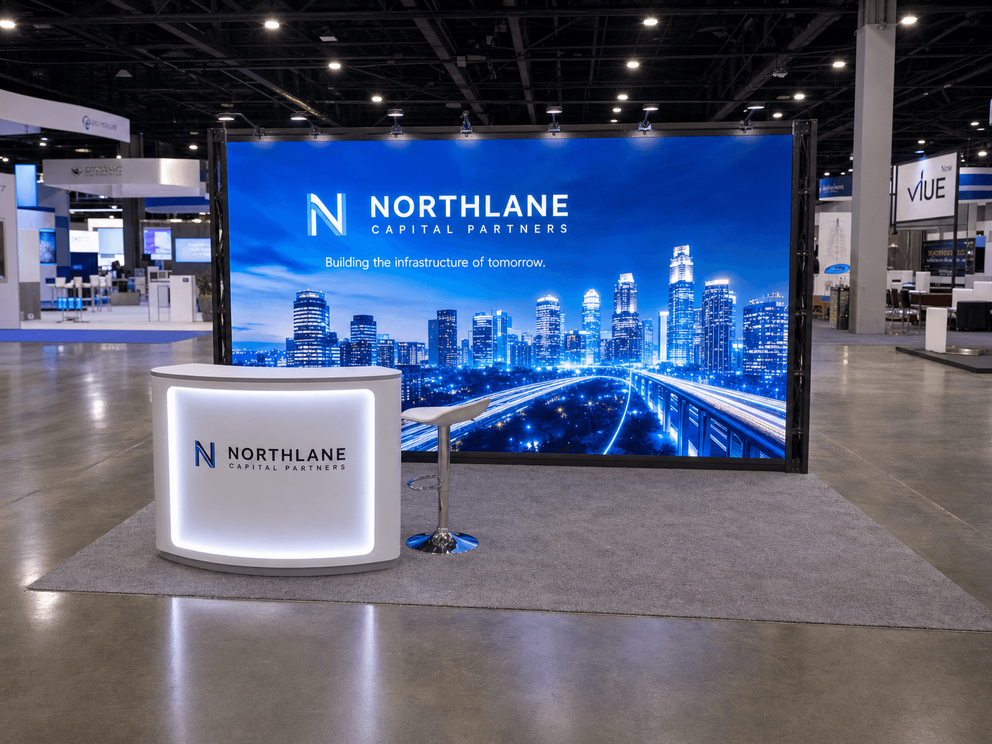 10x20 LED Display Exhibit for World of Concrete in Las Vegas