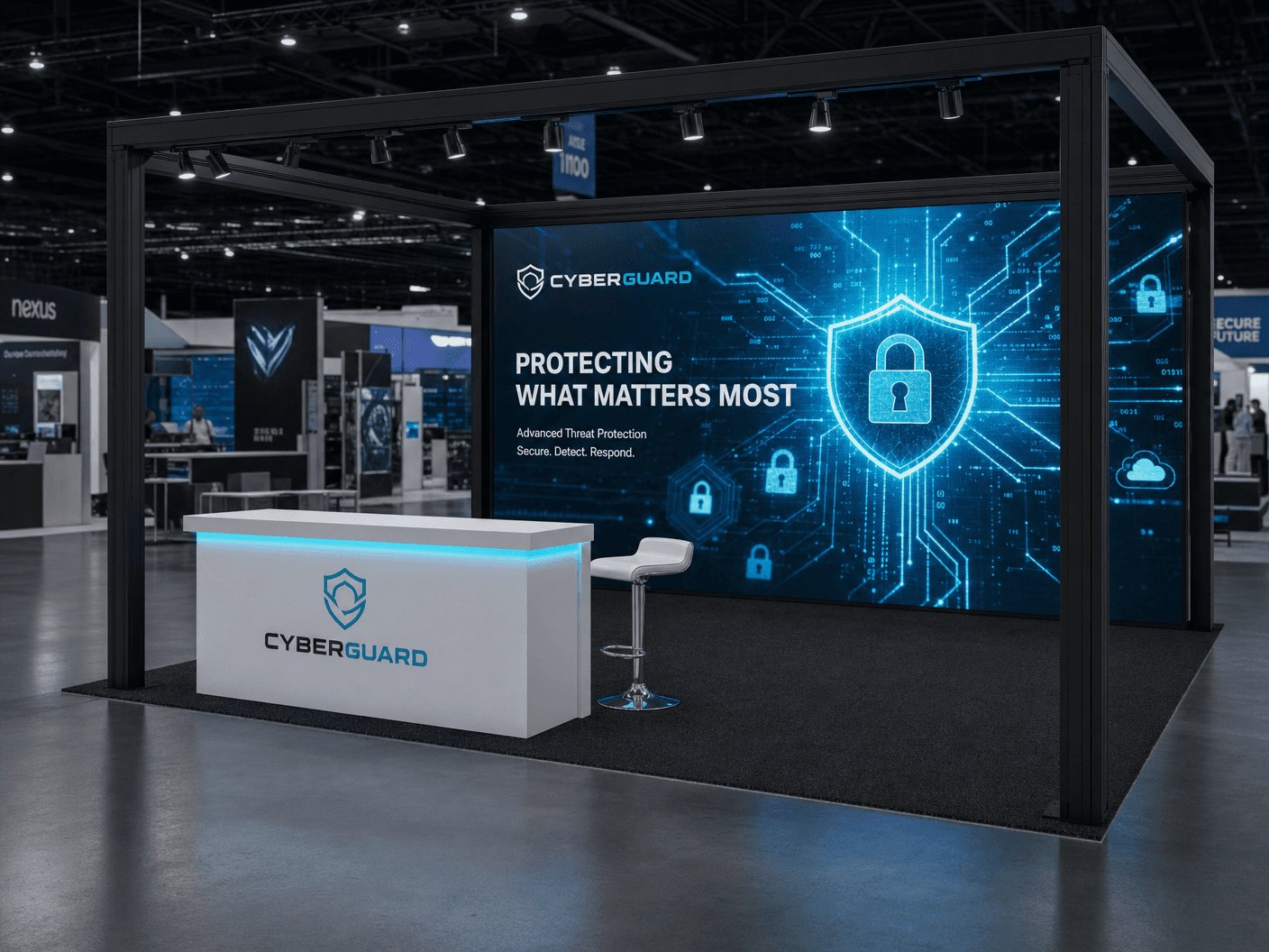 DEF CON 10x20 LED Exhibit – Cybersecurity Firms