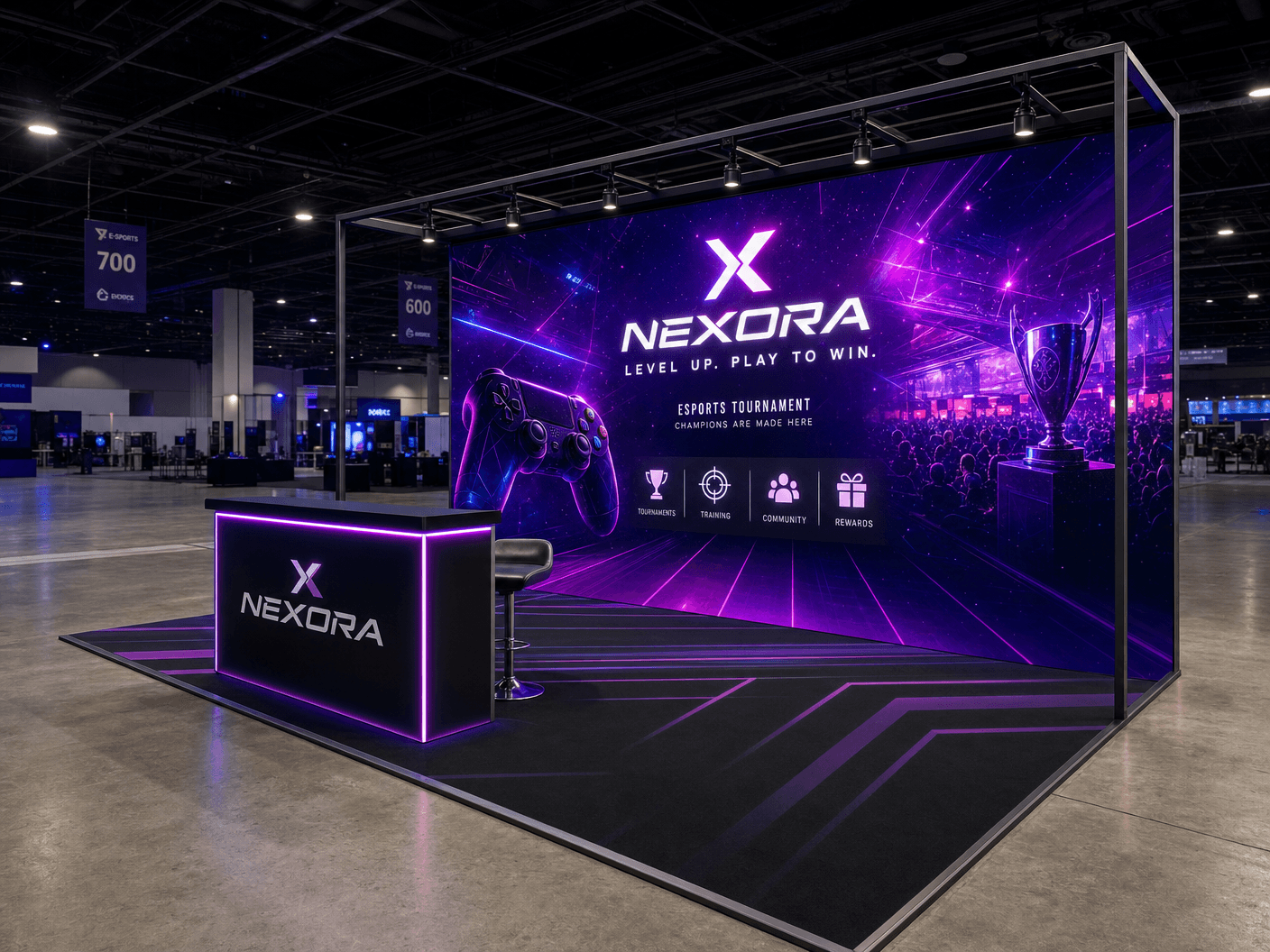10x20 LED Screen Exhibit for Surf Expo Sports Brands