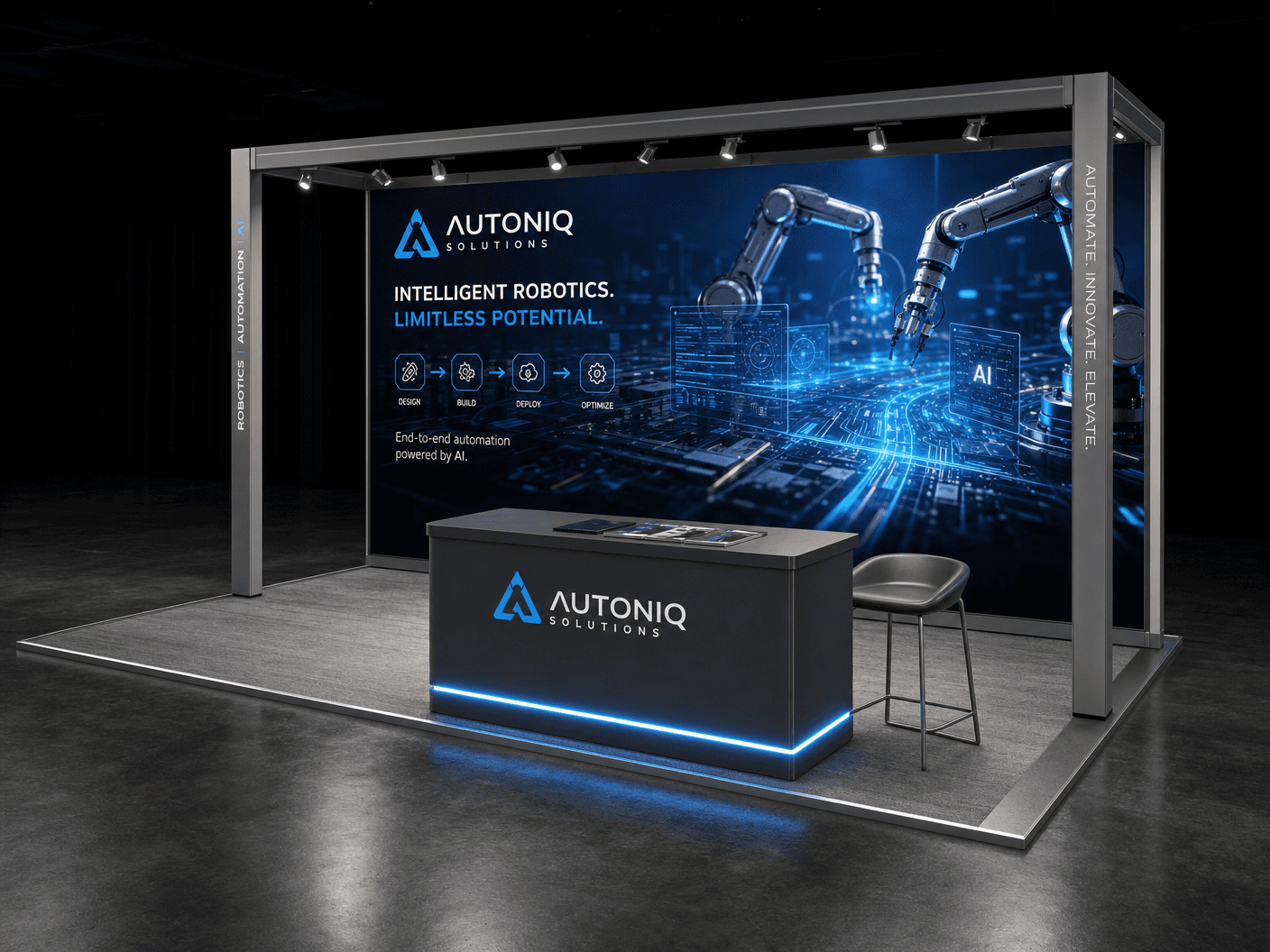 InfoComm 10x20 LED Video Wall Exhibit – Technology Companies