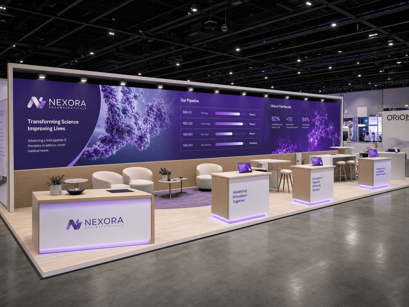10x30 LED Exhibit Rental for PGA Show Orlando