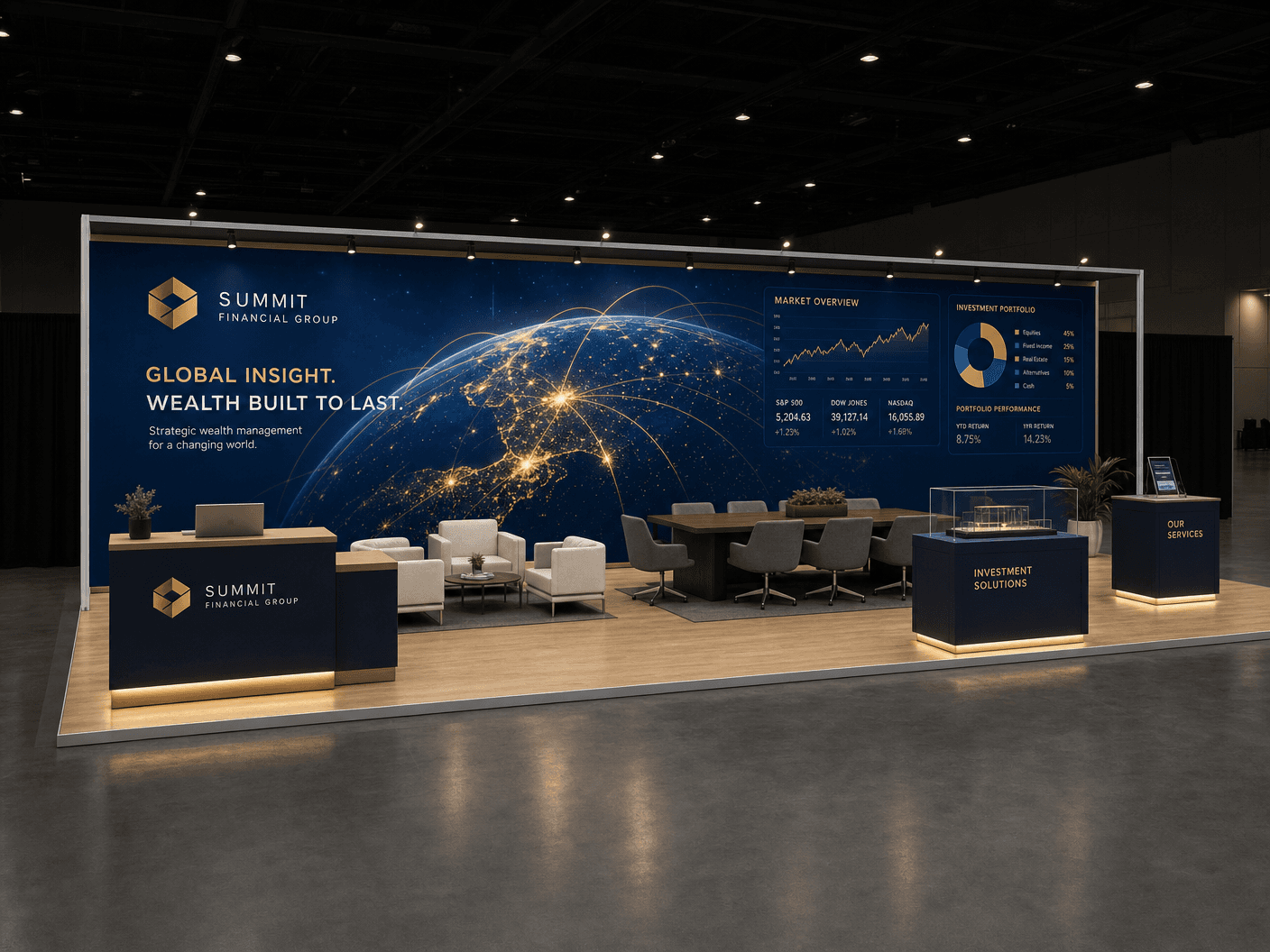 10x30 LED Exhibit Rental for Money20/20 Chicago