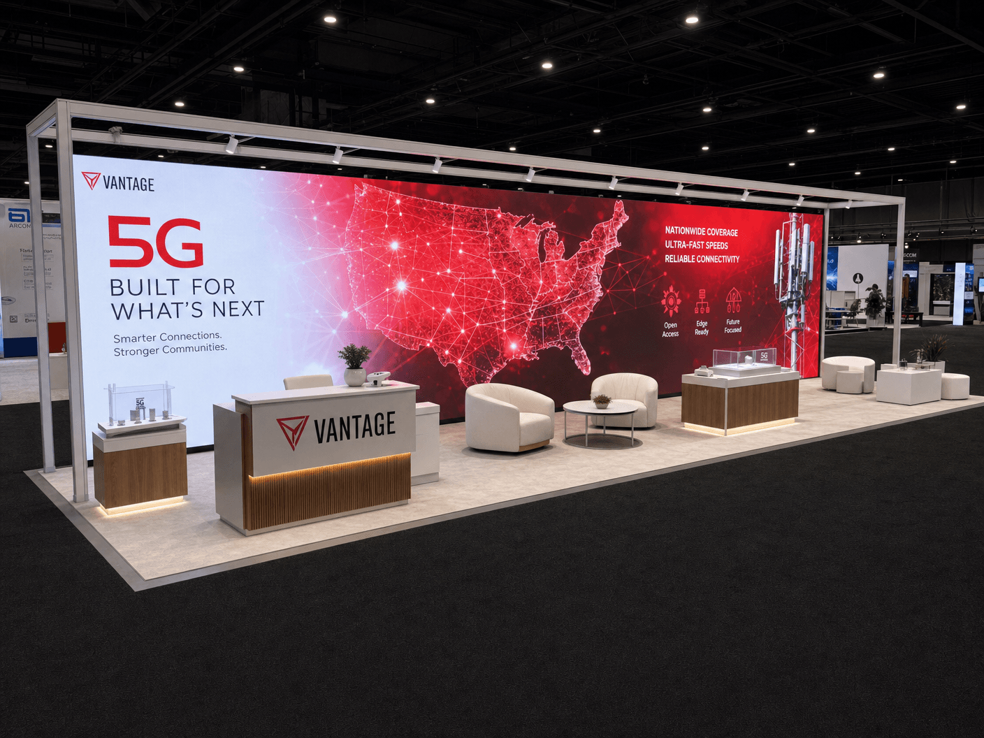 10x30 LED Exhibit Rental for World of Concrete Nashville