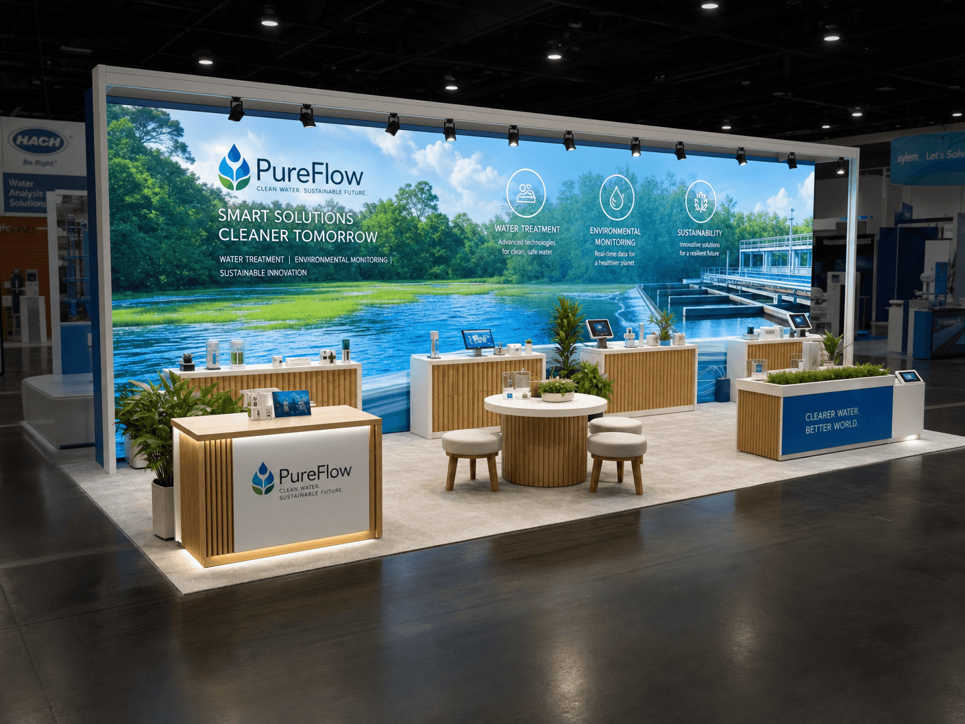 IHRSA 10x30 LED Video Wall Exhibit – Industry Companies