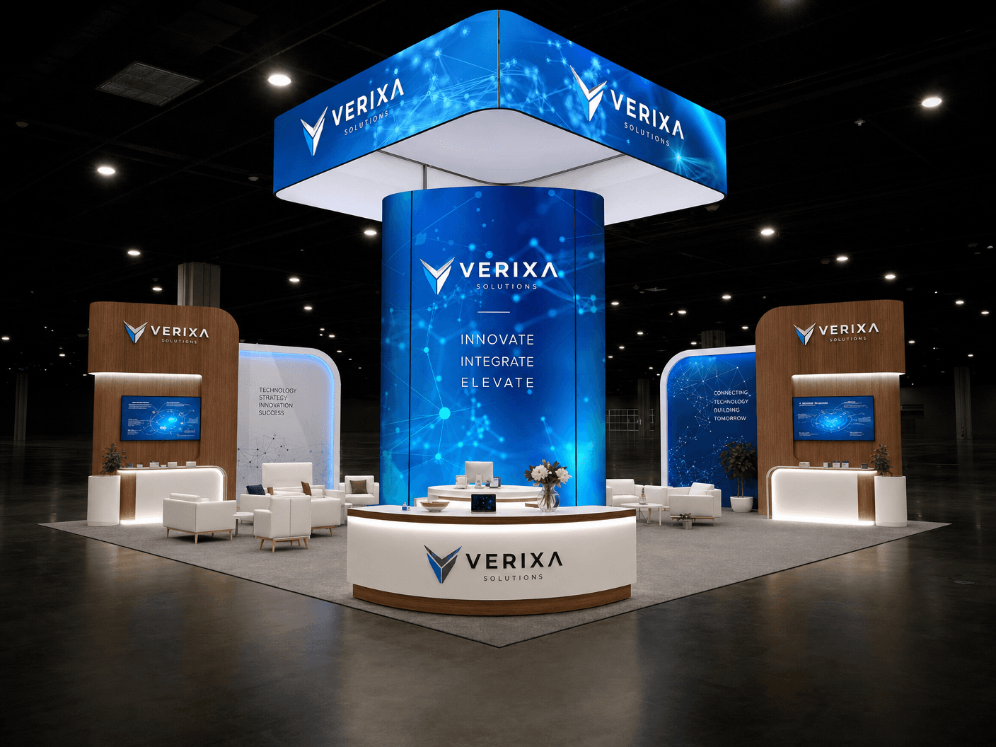 ISC West 20x30 LED Display Exhibit for Technology Companies