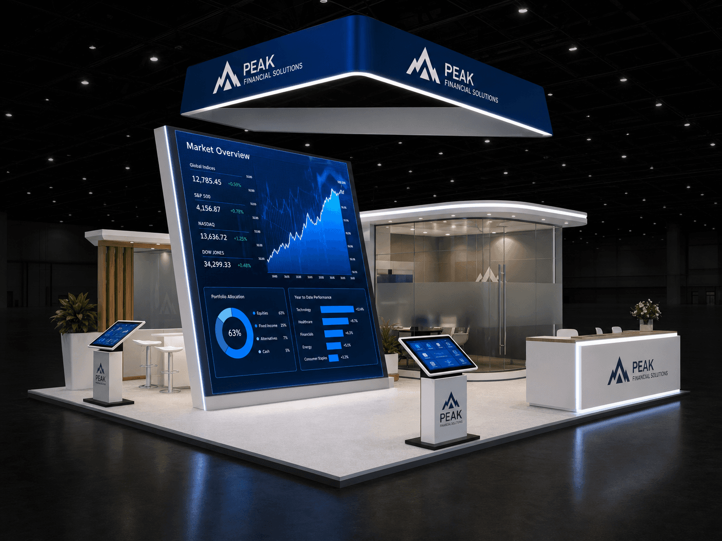 20x20 LED Display Exhibit for Sibos Fintech Startups