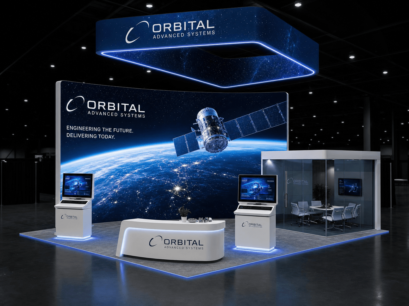 NBAA-BACE 20x20 LED Trade Show Exhibit for Aerospace Firms