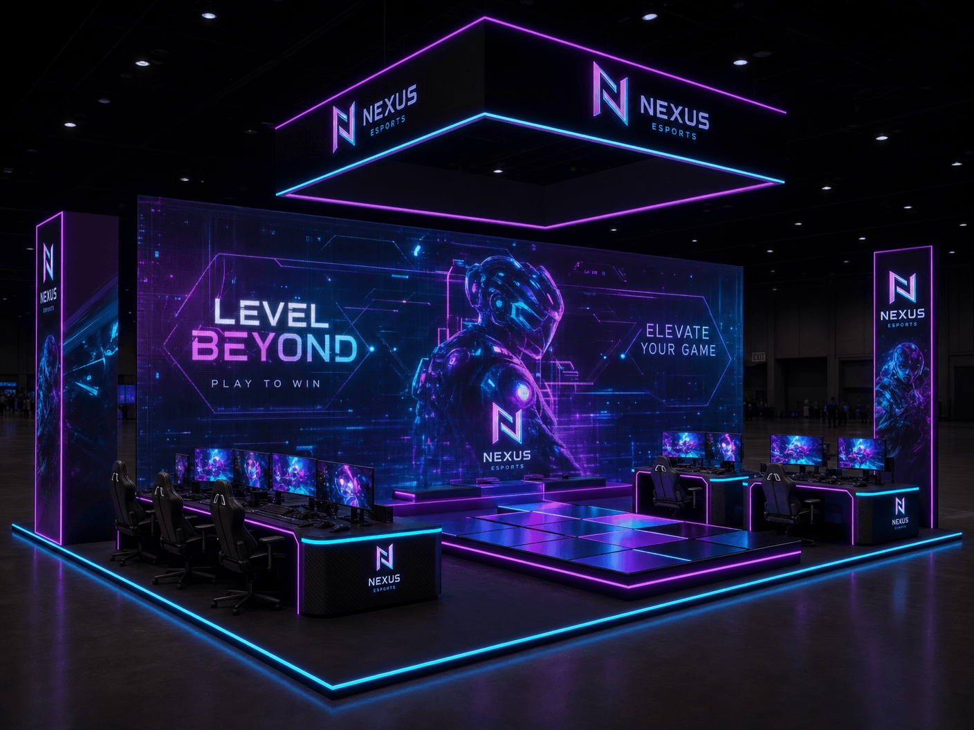 G2E 20x20 LED Wall Exhibit for Gaming Studios