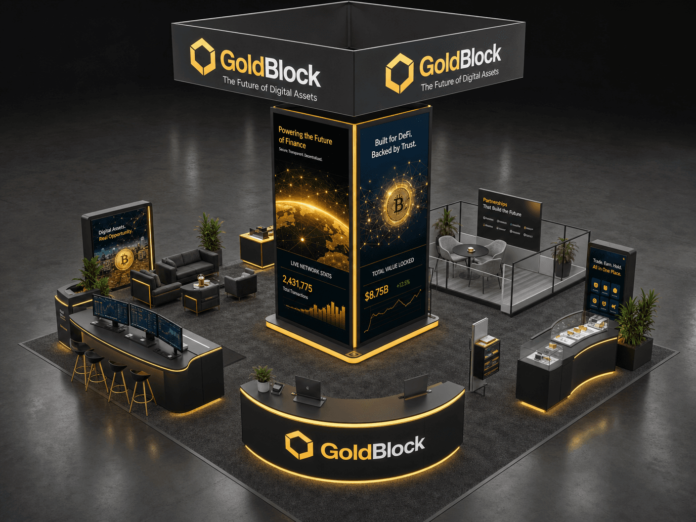 OTC 20x20 LED Video Wall Exhibit – Energy Companies