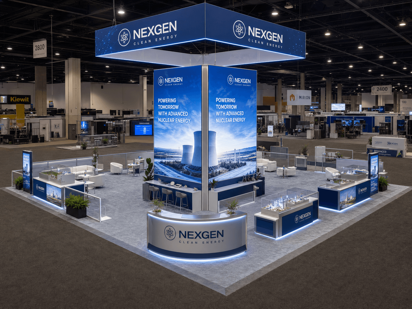 30x30 LED Exhibit Rental for Solar Power International Orlando