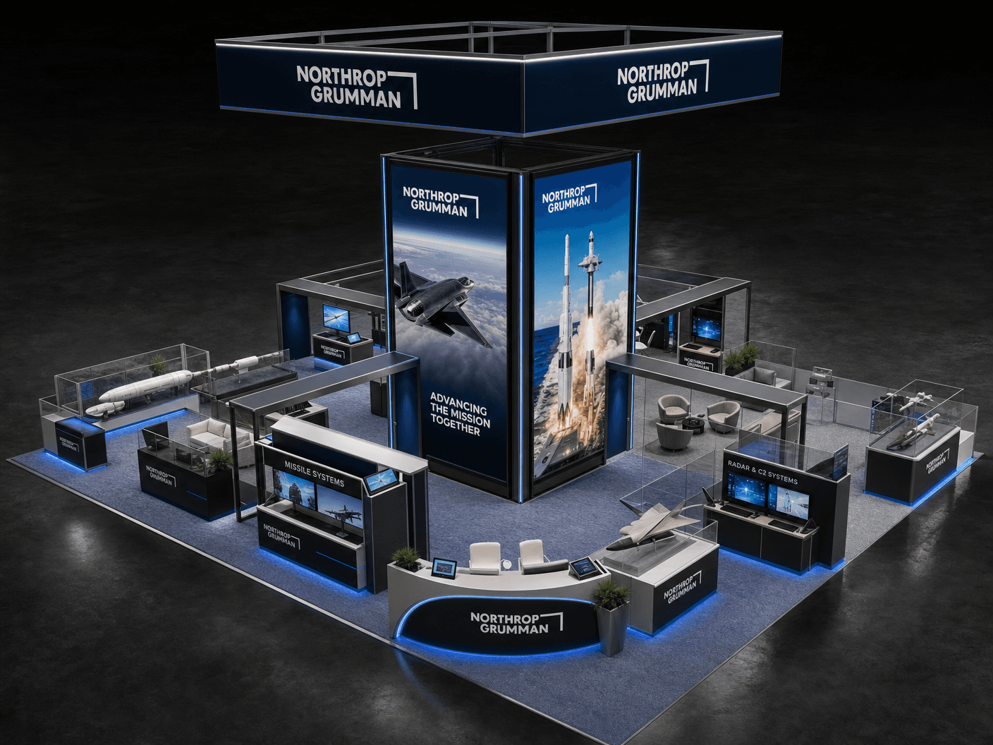 NBAA-BACE 20x40 LED Exhibit for Aerospace Firms