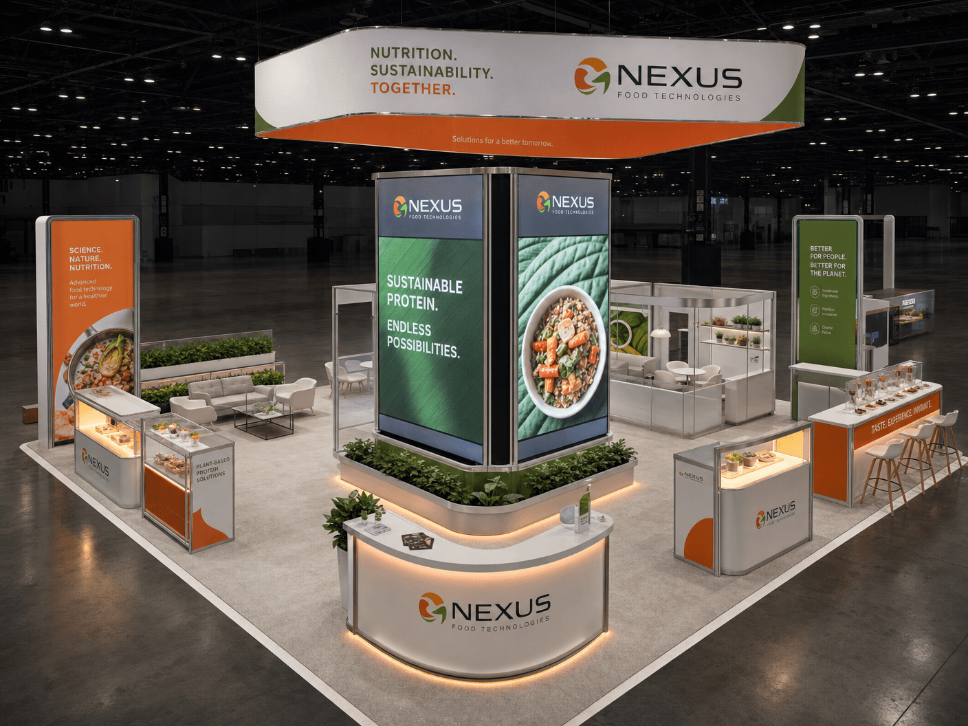 20x20 LED Trade Show Exhibit for I/ITSEC in Orlando
