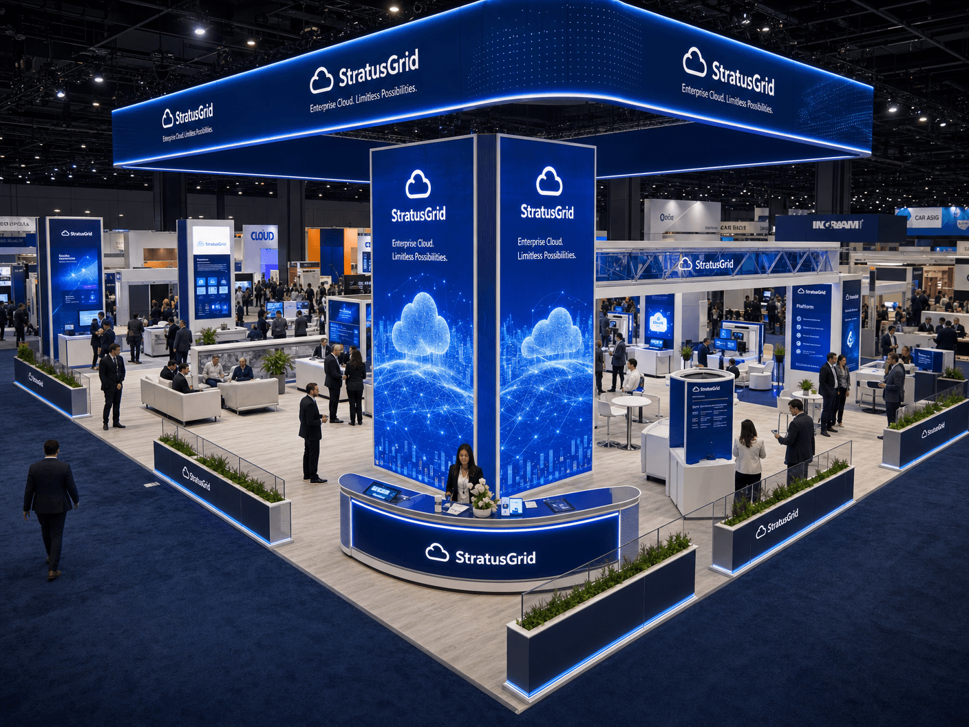IMTS 30x30 LED Video Wall Exhibit – Manufacturing Companies