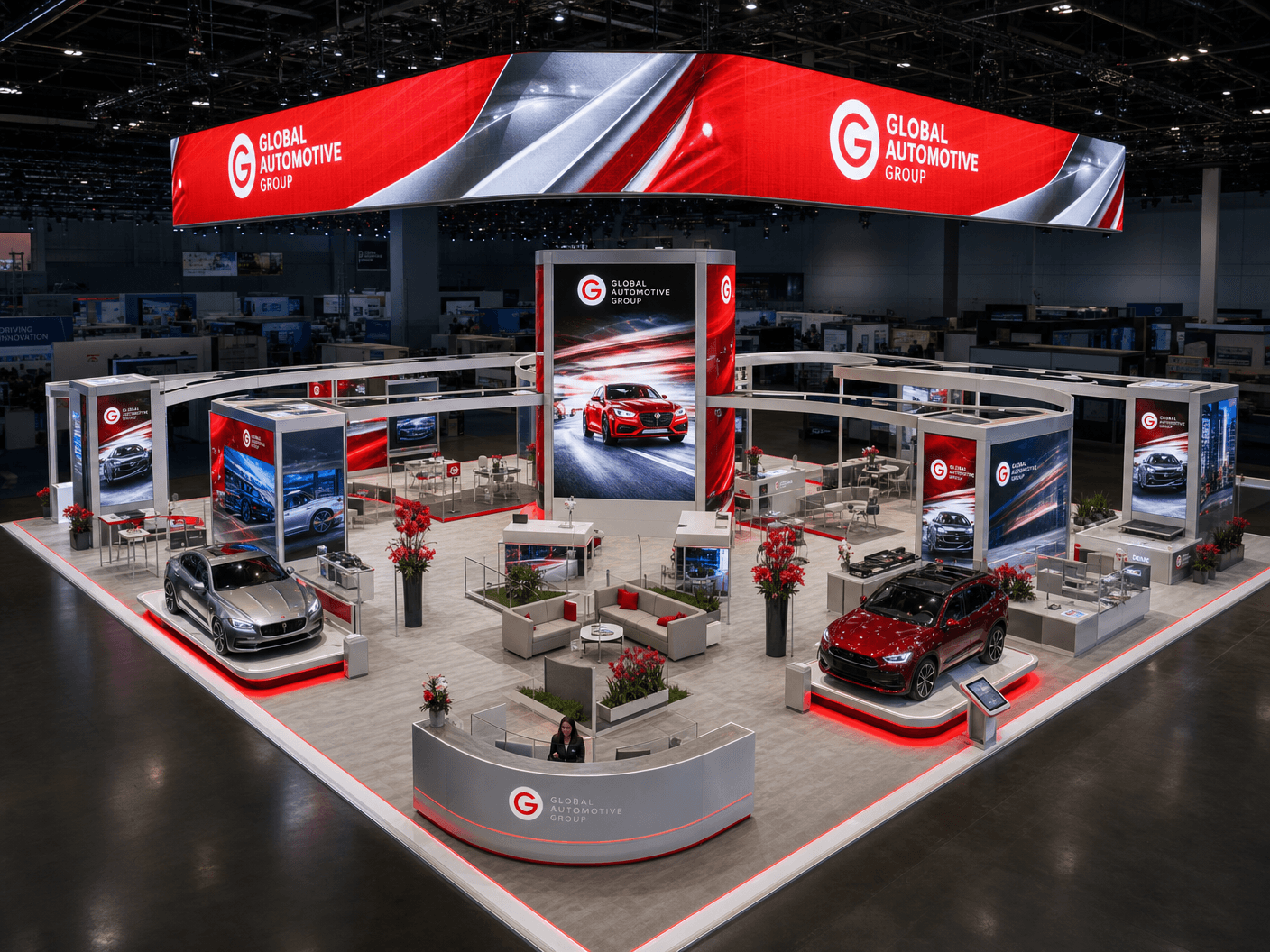 SEMA 50x50 LED Exhibit for Automotive Brands