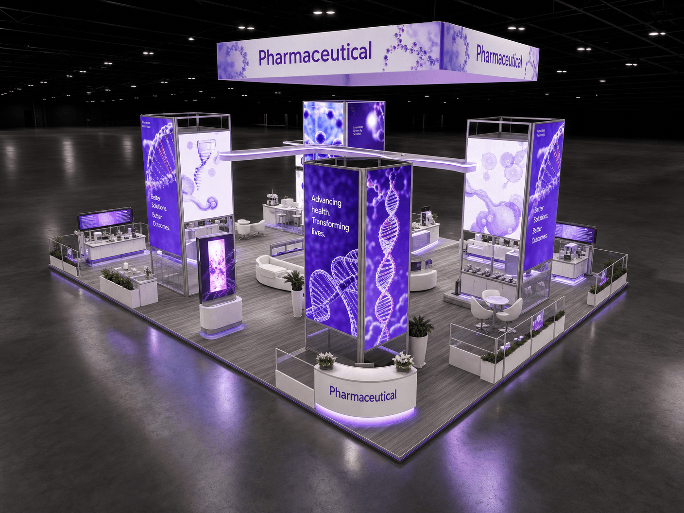BIO International LED Display Exhibit – 50x50 Pharma Companies