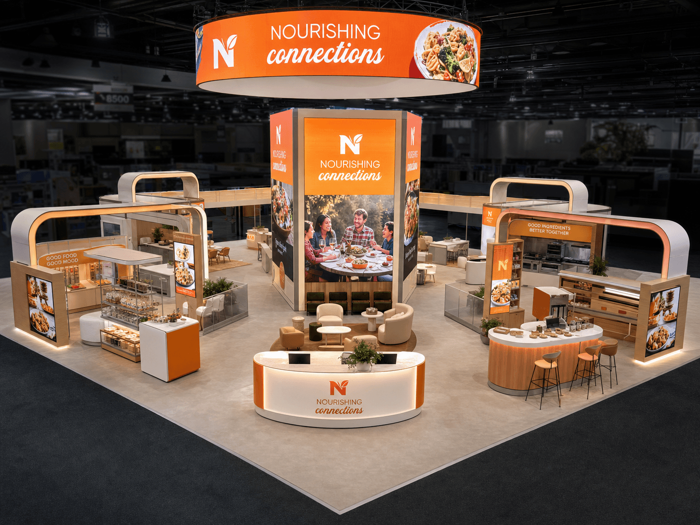 SupplySide West 50x50 LED Display Exhibit for Beverage Brands