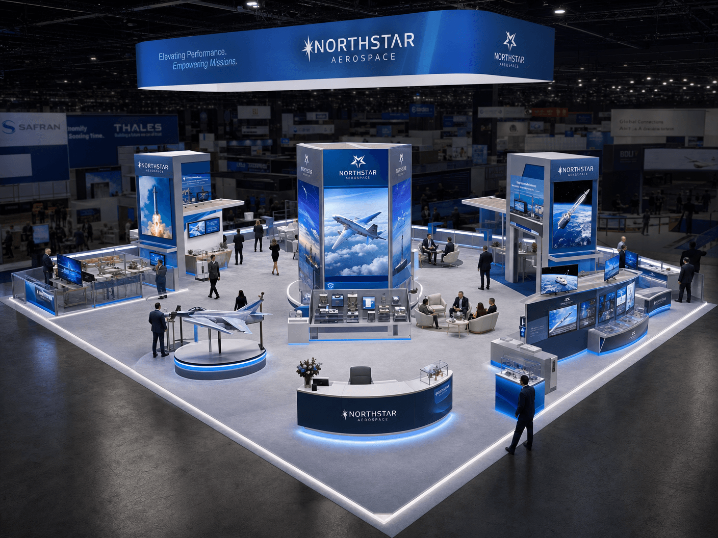 Space Symposium 50x50 LED Exhibit – Aerospace Firms