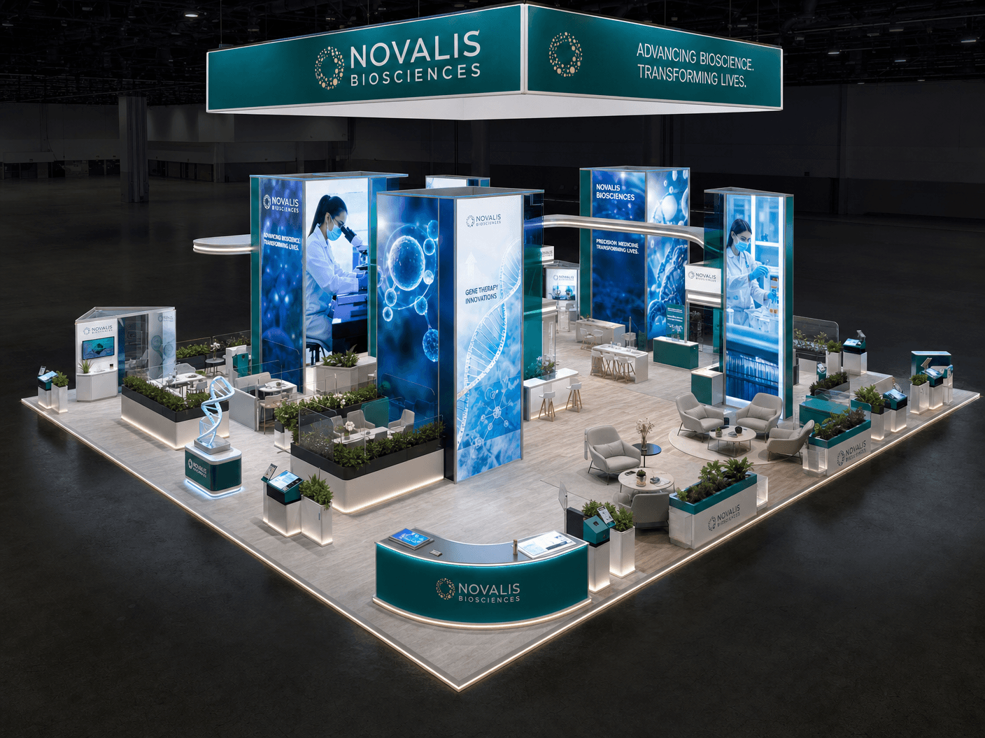 BIO International 50x50 LED Trade Show Exhibit for Biotech Firms