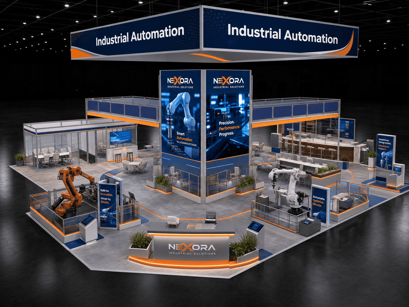 CES 50x50 LED Backwall Exhibit for Technology Companies