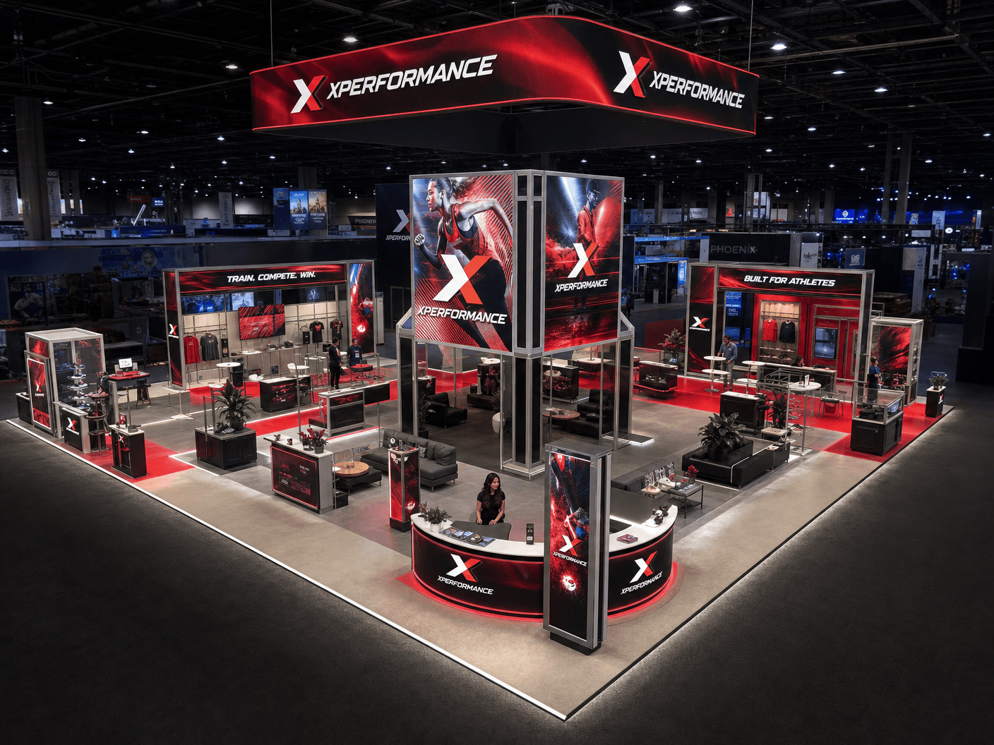 30x30 LED Trade Show Exhibit for Natural Products Expo West in Denver