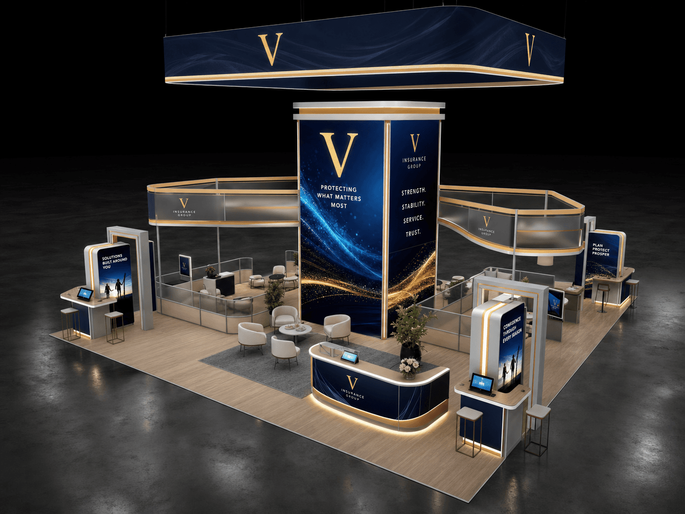 30x30 LED Exhibit Rental for NRA Show Phoenix