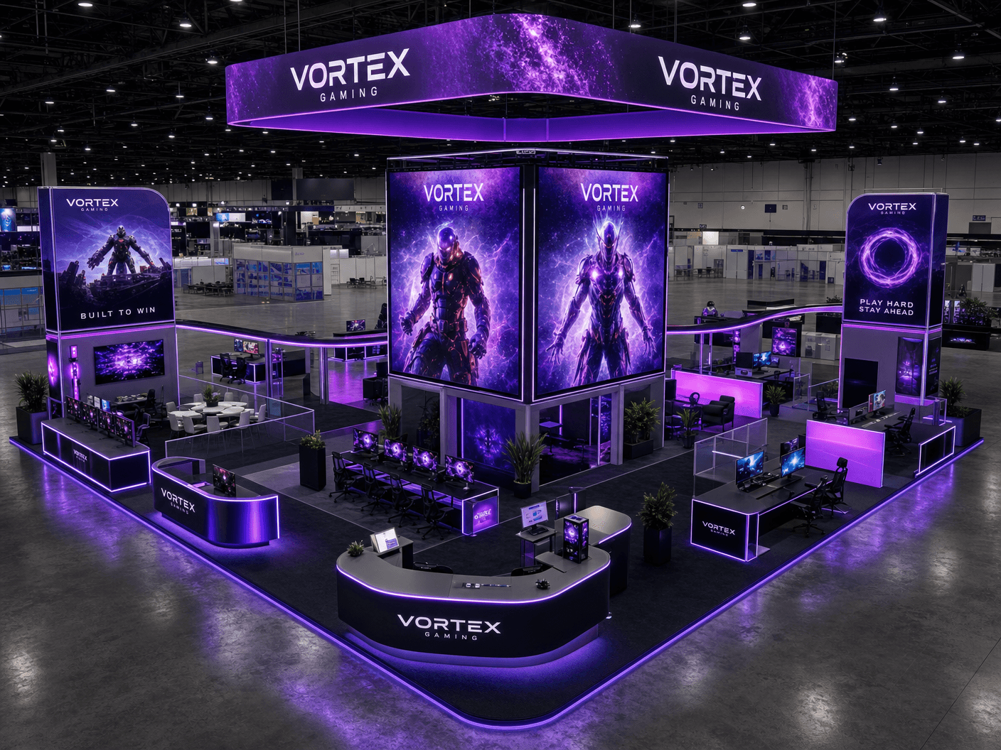 G2E 50x50 LED Panel Exhibit for Gaming Studios