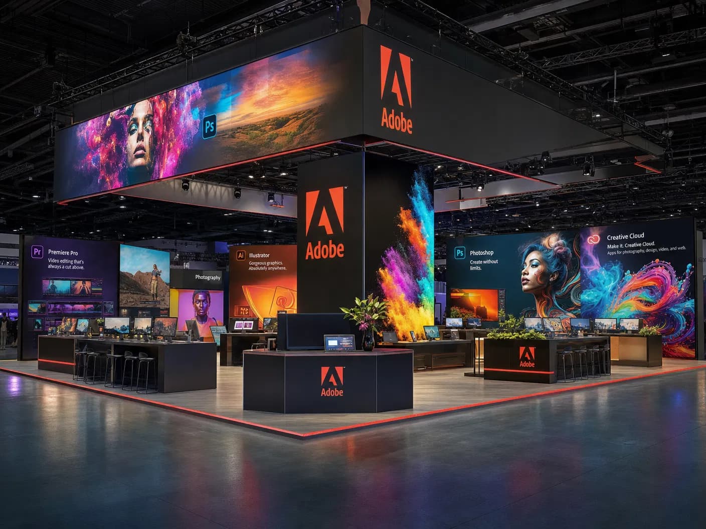 CES 30x30 LED Rental Exhibit for Technology Companies
