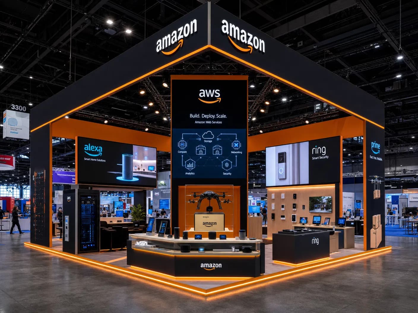 NAB Show 10x30 LED Video Wall Exhibit – Technology Companies