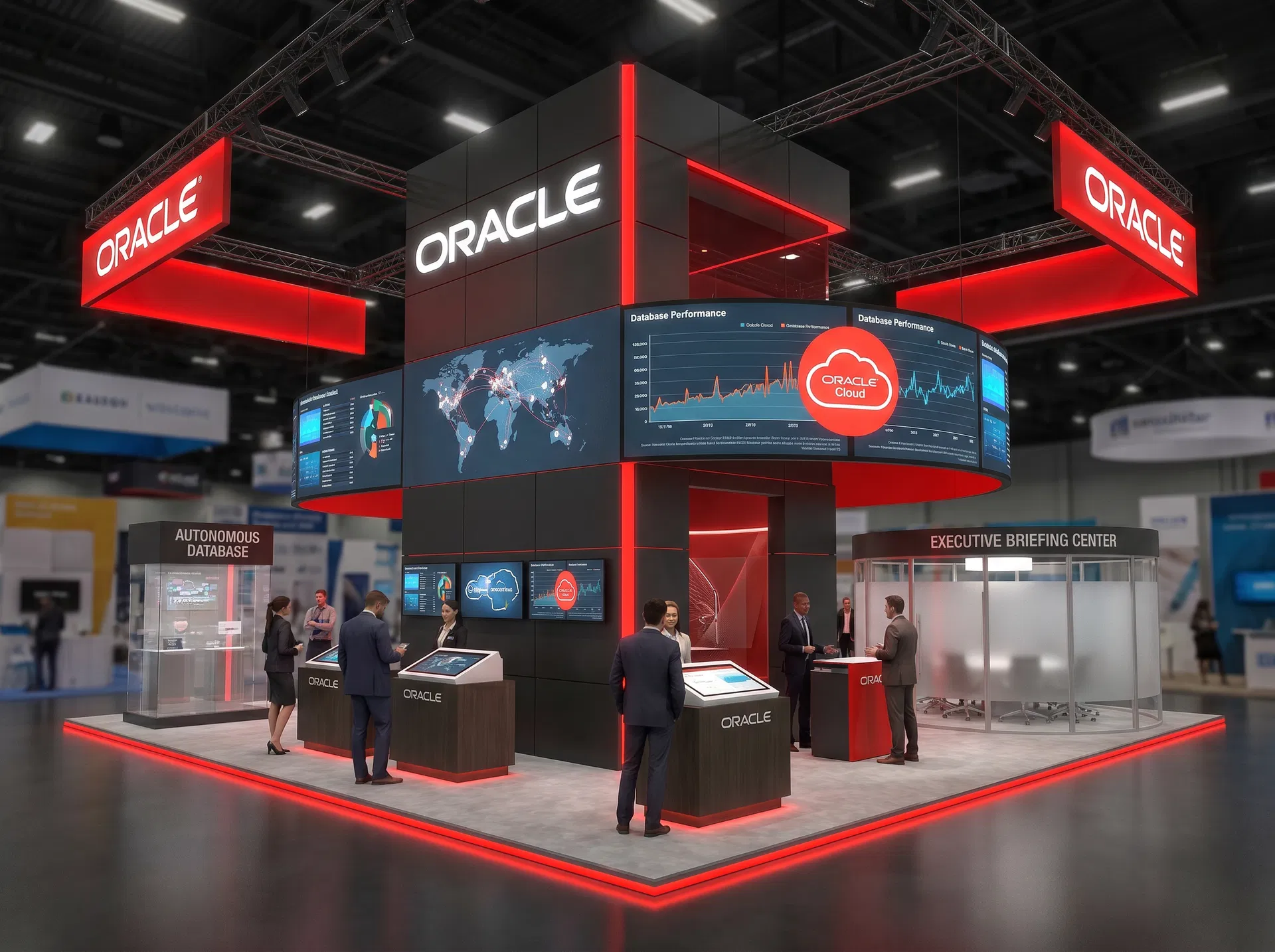 Black Hat 30x30 LED Exhibit – Cloud Companies